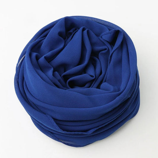 Royal Blue Georgette Chiffon Hijab